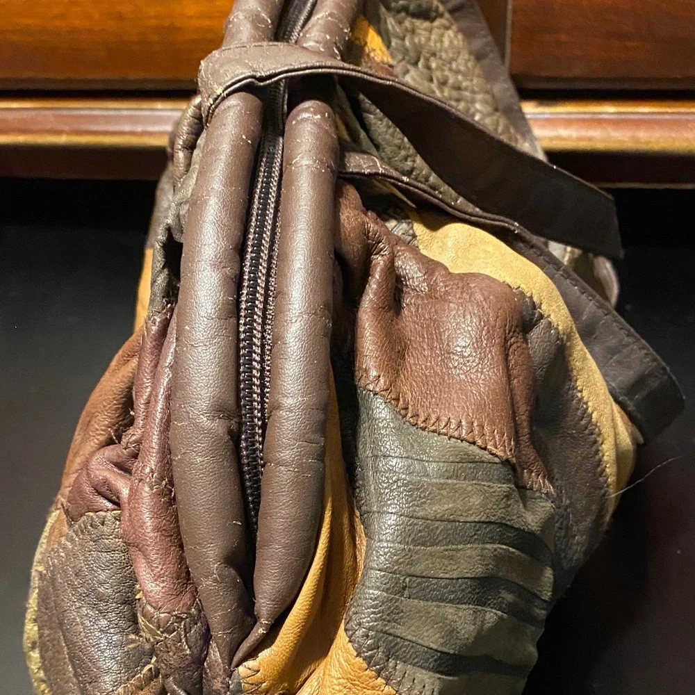 Soft leather vintage hobo bag